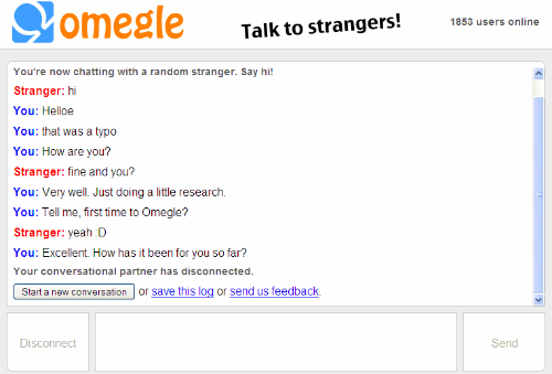 Omegle Chat Session Ends Abruptly