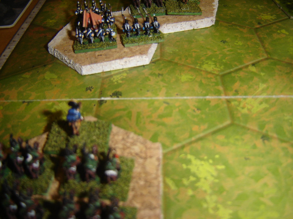 French hussars threaten Portuguese infantry