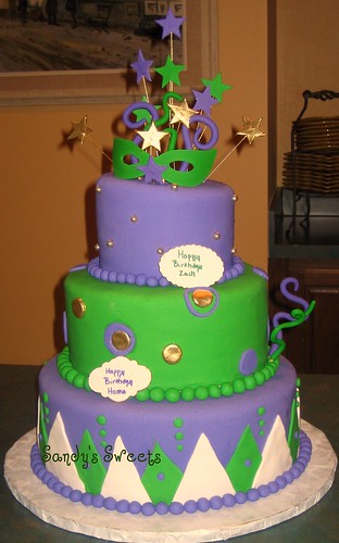  Mardi Gras Birthday Cake 