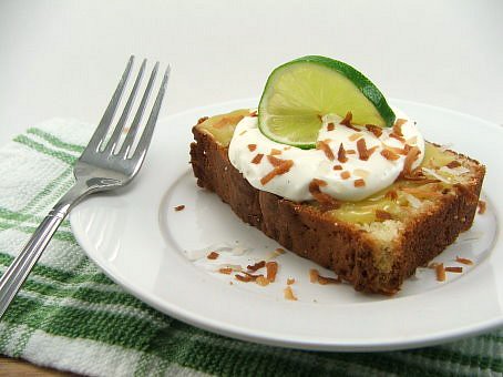 Toasted Coconut Pound Cake with Lime Curd