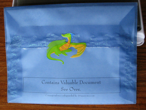 Valuable document, guarded by dragon