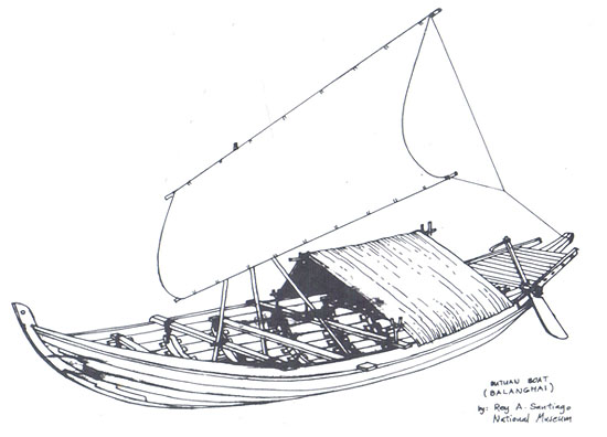 A National Museum Sketch of the Balangay