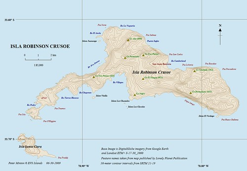 Robinson Crusoe Island - EVS Precision Map (1-85,000)