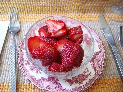 fresh strawberries @ the bnb