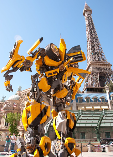 Bumblebee Transformers Eiffel Las Vegas