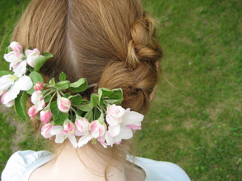braids + apple blossoms