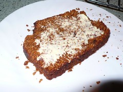 Slice of gingerbread cake