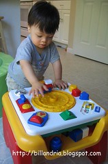train action on Chicco Flip 'n Play Table