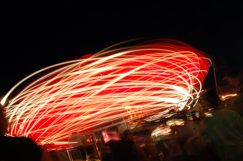 If you have a tripod on you, and your in an amusement park or some type of fair grounds, long exposures of rides look very good if taken in long exposure mode. Ferris wheels also work very well.