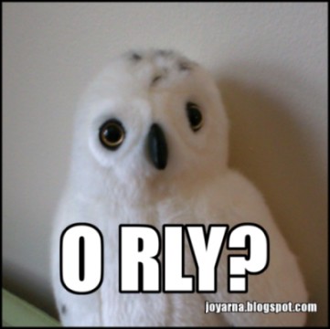 ORLY Owl O RLY? stuffed toy parody meme image