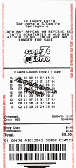 Winning ticket - Oz Lotto 90 million