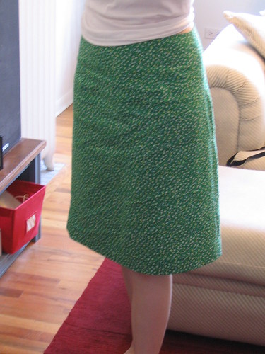 green a-line skirt