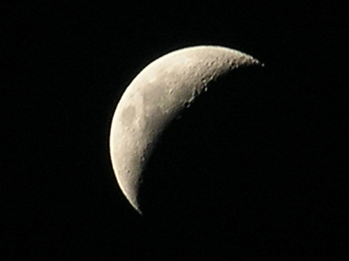 waxing crescent moon. Waxing Crescent Moon 003