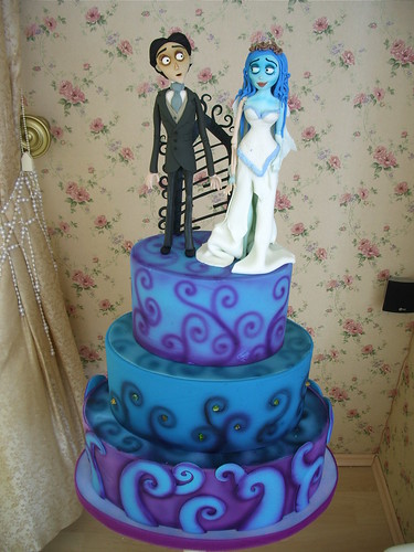the corpse bride cake in blue photo 