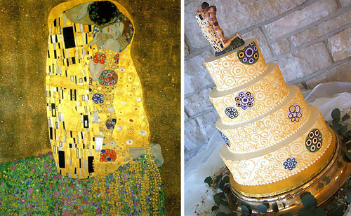 Art Inspired Wedding Cake Beautiful wedding cake adaptation of Gustav 