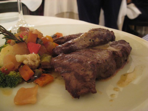 Venison with side of veggies