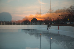 Wet skating rink