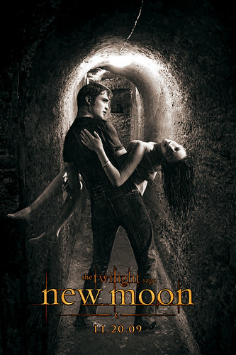 robert pattinson new moon poster. fanmade new moon posters,
