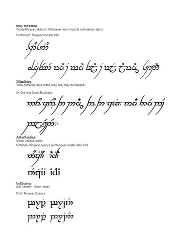 ALL Elvish tattoo requests here Lord of the Rings Fanatics Forum Page 18