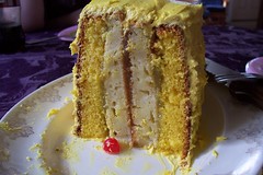 Easter cake with lime curd