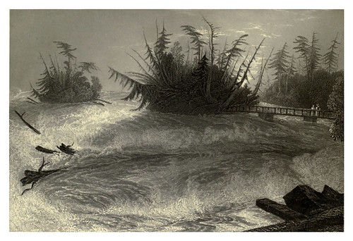 008-Los rapidos por encima de las catararatas del Niagara 1840