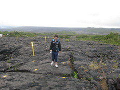 Paul along the lava field