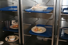 the only trays at St. Joseph's College are in the dish area.