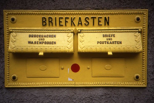 Arnstadt Postamt. Briefkasten  Aug 1991