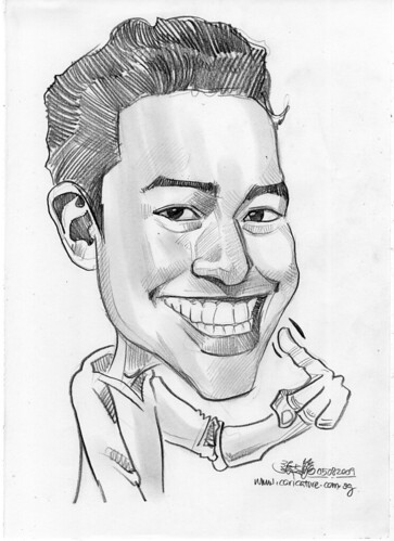 guy caricature in pencil 050809