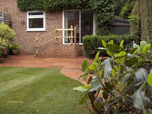 Indian Sandstone Patio and Lawn Image 23