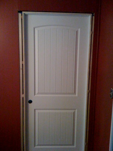 Our beautiful master bedroom door, I love it!