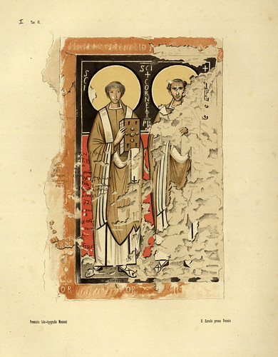 002-Imagenes pintadas de San Cornelio y Cipriano a la derecha de la cripta de S. Cornelio-La Roma sotterranea cristiana - © Universitätsbibliothek Heidelberg