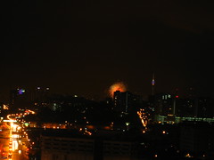 Fireworks near KL Tower