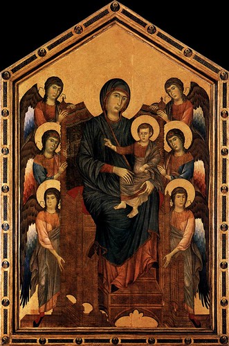 cimabue madonna enthroned with angels. 1290-95 Virgin Enthroned with