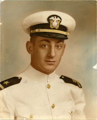 Portrait of Harvey Milk in Navy uniform, between 1953 and 1954