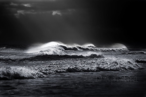 Atlantic Ocean Waves in Black and White Black and White Photography