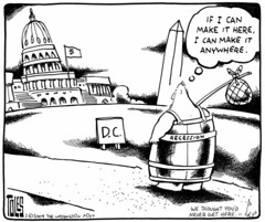 Tom Toles editorial cartoon, DC isn't recession proof, 3/6/2009