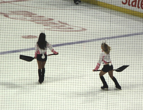 2009 chicago blackhawks ice crew. Blackhawks Ice Crew. Dressed for Easter, the Ice Crew wore pink shirts,