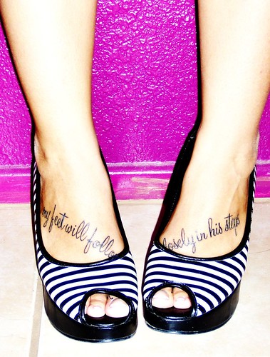 Foot Tattoos by BlaqqCat Tattoos