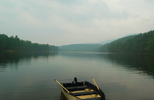 The lake at Douthat State Park