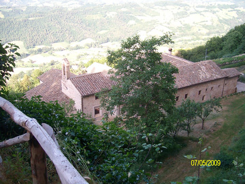 Vista del convento inferiore dal Santuario superiore - Santuario dello Speco