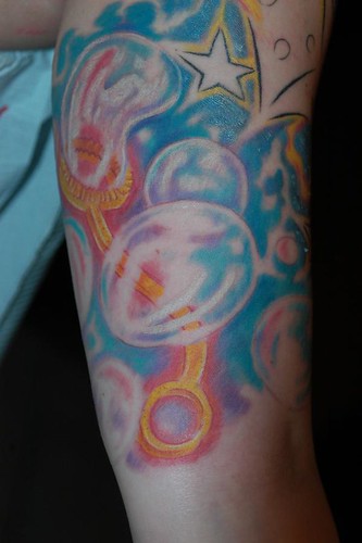Bubble wand tattoo by thomas jacobson by Thomas Jacobson Tattoo