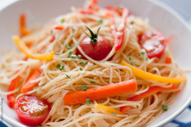 Capellini with Cherry Tomatoes