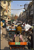 Rikshaw traffic jam in Delhi