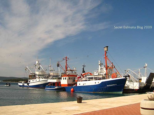 Biograd harbor - fishermen waiting for bura to end...