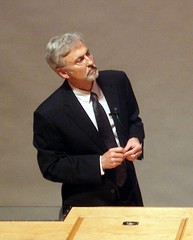 Professor Allen Buchanan listening to a question