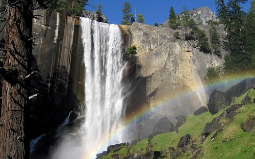  フリー画像| 自然風景| 滝の風景| 虹の風景| ヨセミテ国立公園| アメリカ風景|      フリー素材| 