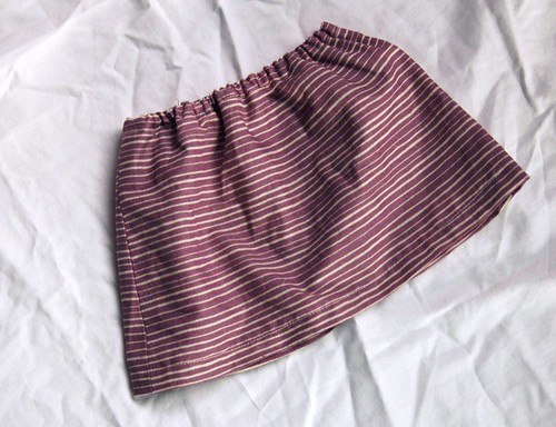 purple stripe skirt