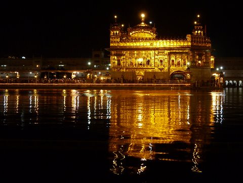 golden temple at night. The Golden Temple by Night