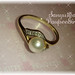 Golden pearl & diamond ring